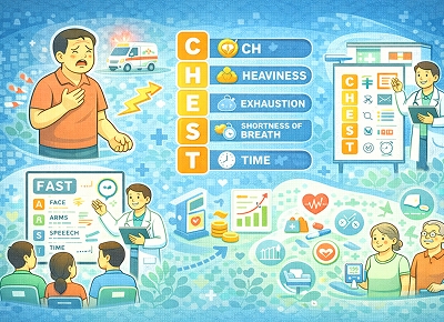 ความสามารถของตัวย่อของอาการเตือนในการทำนายการเป็นโรคหลอดเลือดหัวใจเฉียบพลันและประสิทธิภาพของการให้ความรู้เรื่องอาการเตือนผ่านตัวย่อต่อระดับความรู้และผลลัพธ์ทางคลินิก