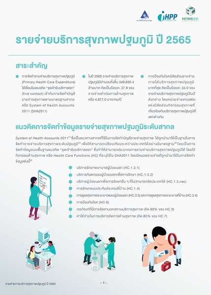 รายจ่ายบริการสุขภาพปฐมภูมิ ปี 2565